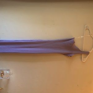 Nakedwardrobe ribbed, purple, one shoulder, maxi